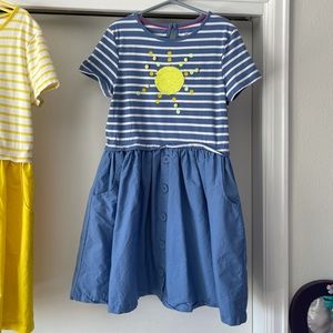 Girls Mini Boden sunshine flip dress.